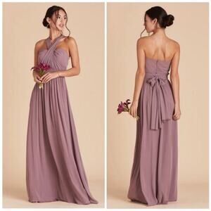 Birdy Grey Grace Convertible Chiffon Bridesmaid Dress in Dark Mauve Medium
